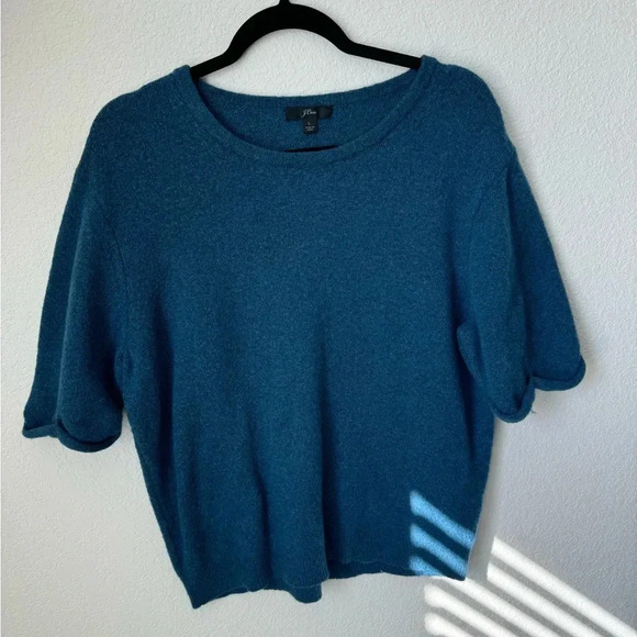 J.Crew Boxy Wool Blend Crew Neck Knit Top - Picture 2 of 7